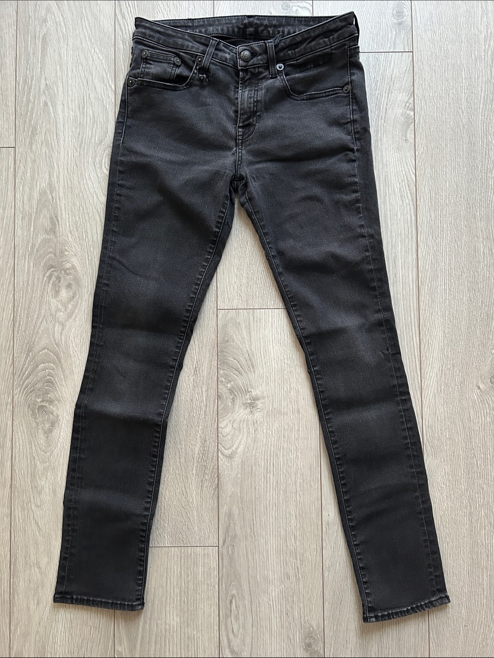 R13 Kate Skinny Jeans in Black Country - Size 27 (Style R13W4021-98)